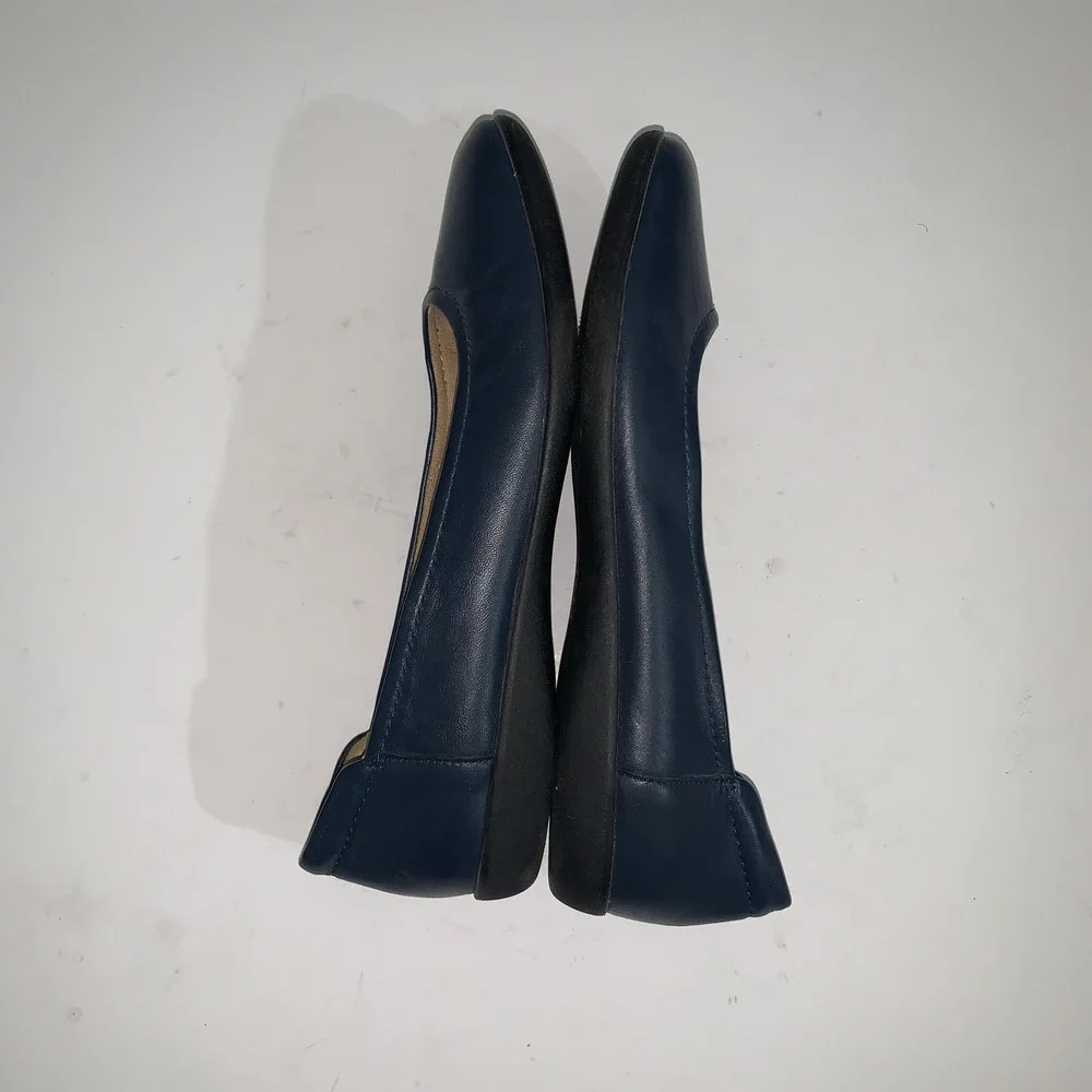 Naturalizer Ballet Flats Shoes Womens Size 9.5 Flexy Blue Leather Comfort Casual